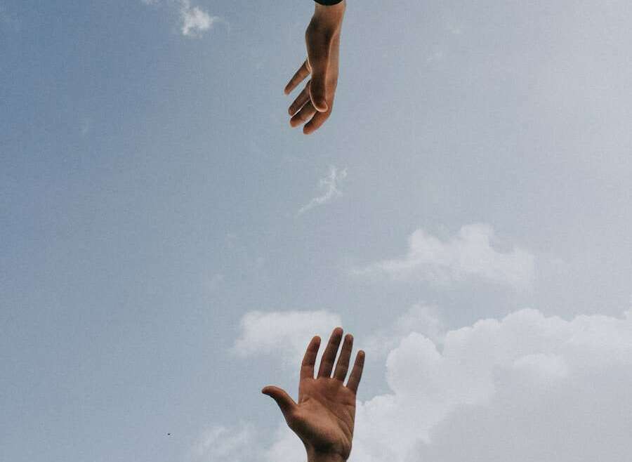 two person's arms